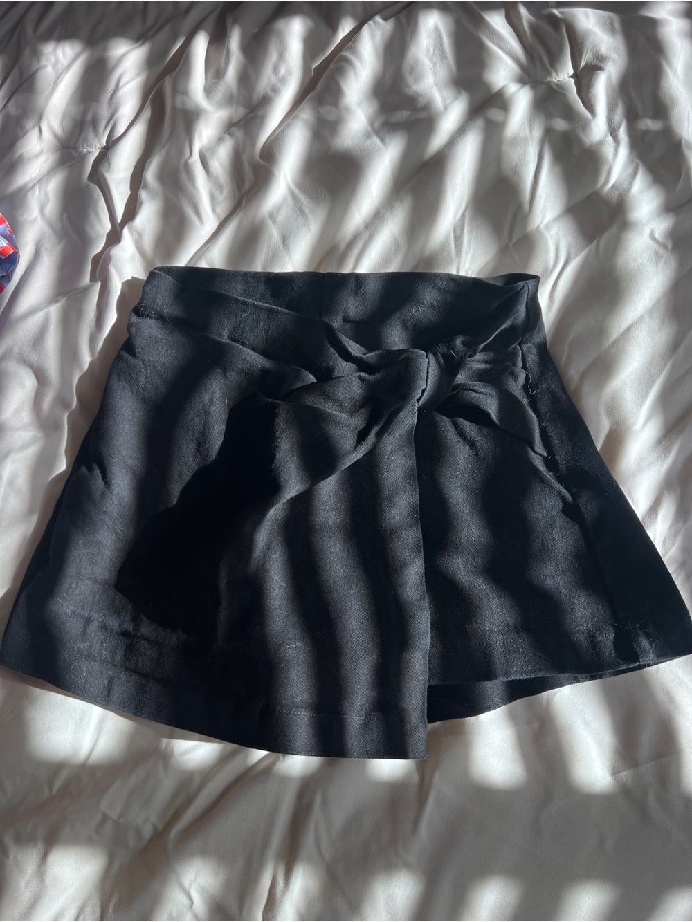Vici Black High-Waist Mini Skirt with Front Tie